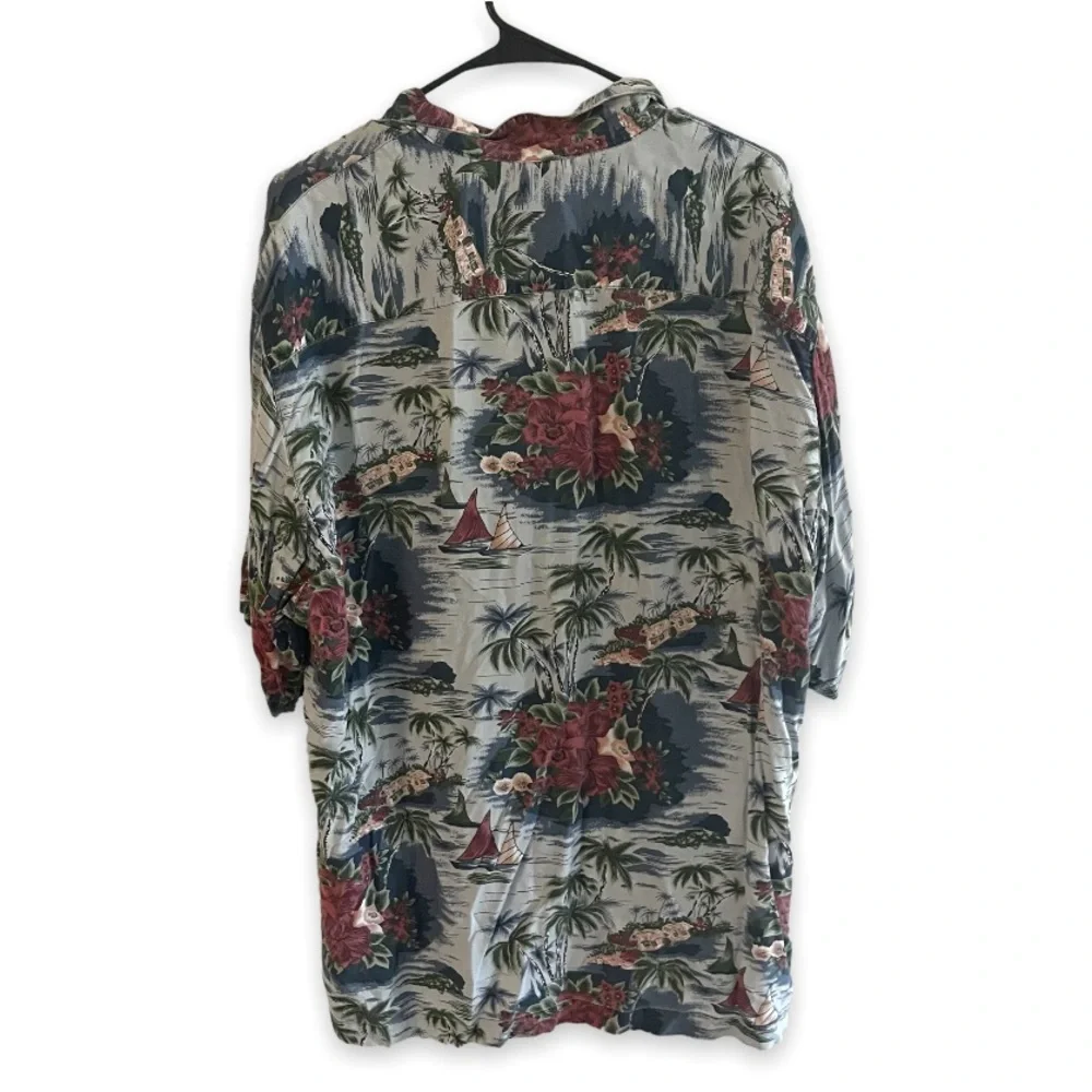 Vintage A Souvenir Of The Rainforest Café Mens Short Sleeve Hawaiian Shirt Large - Picture 3 of 11